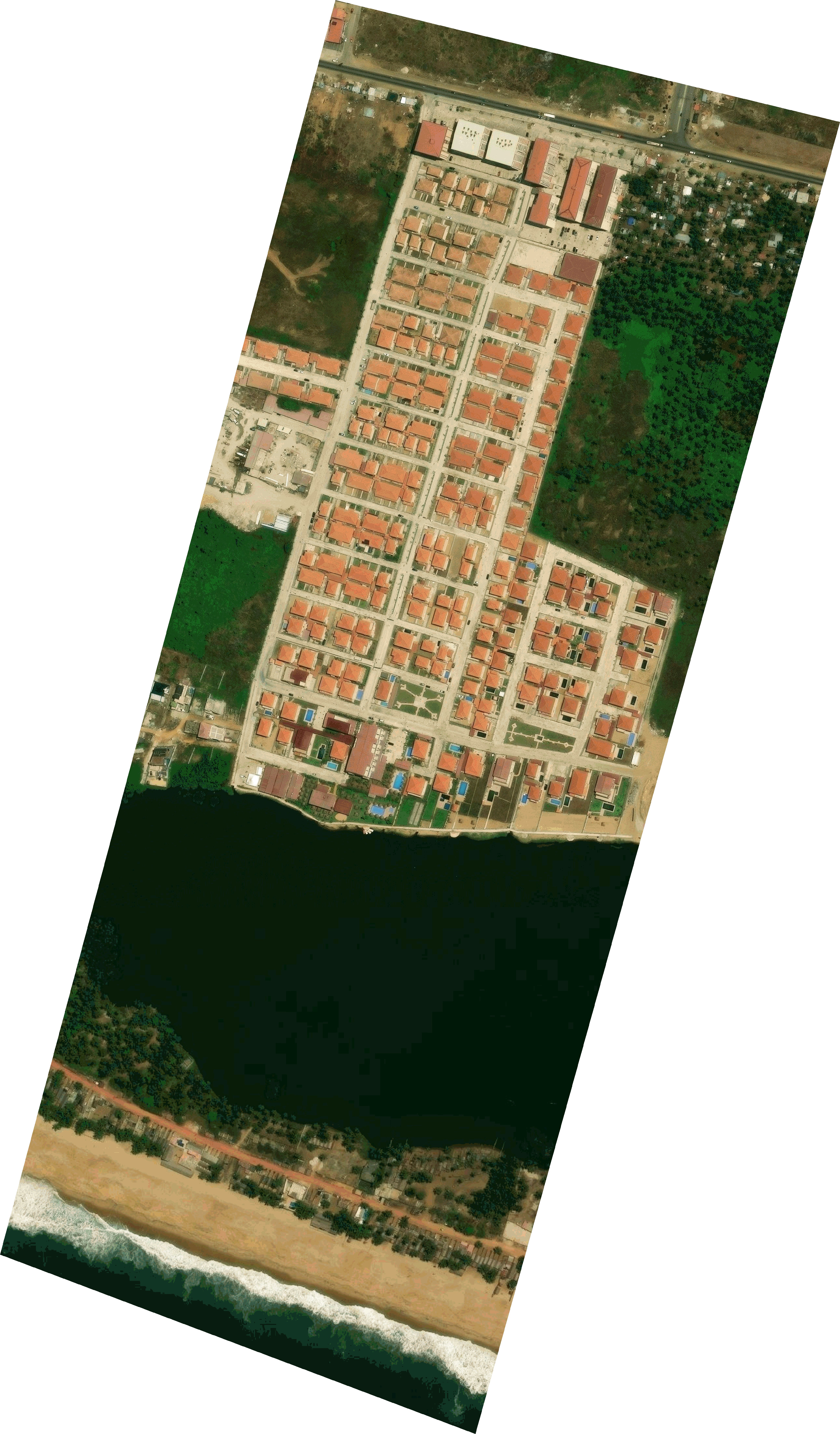 Orthophoto redressée du site